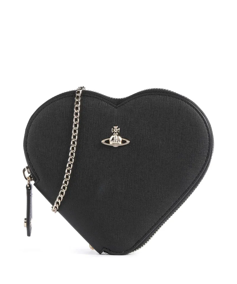 Vivienne Westwood Heart Saffiano Biogreen Umhängetasche black