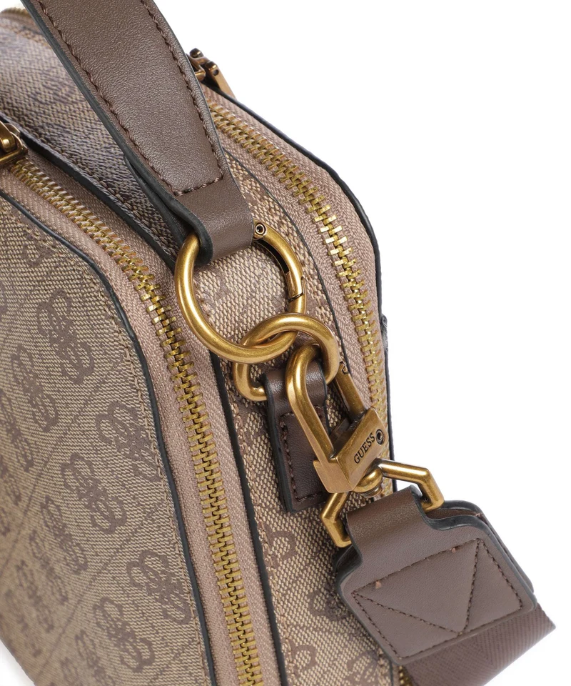 Guess Torino 4G Umhängetasche beige/brown