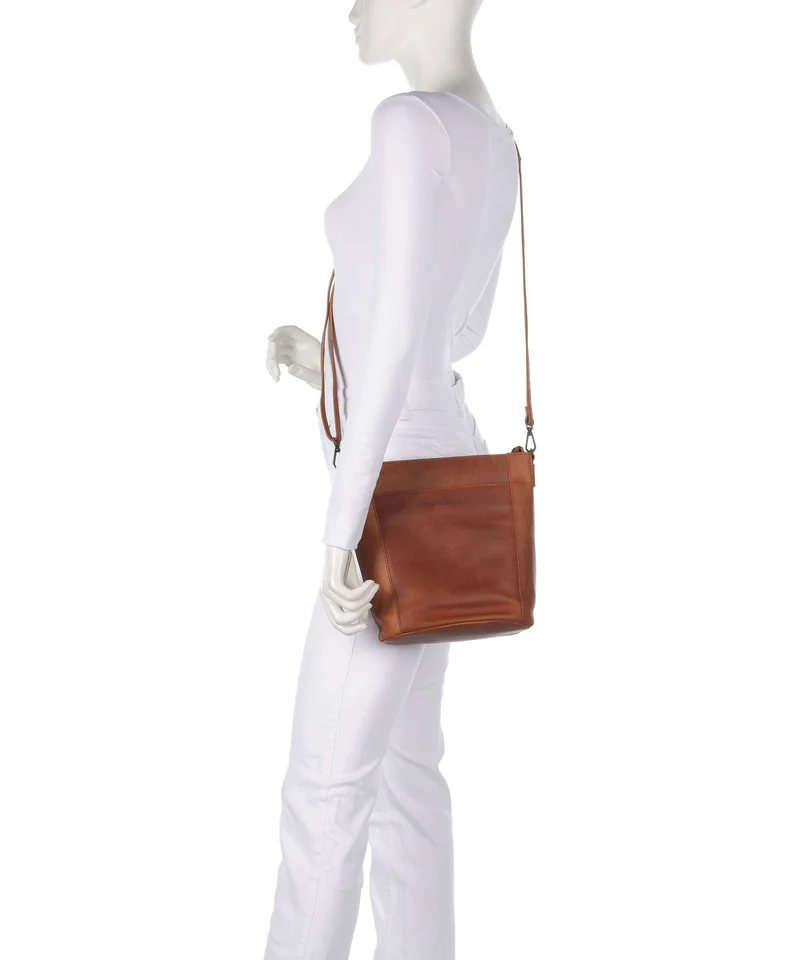 The Chesterfield Brand Wax Pull Up Cow Moore Bucket Handtasche cognac