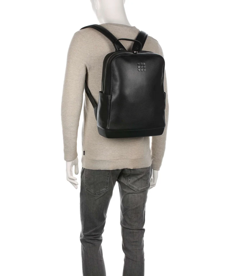 Moleskine Classic Leather Rucksack schwarz