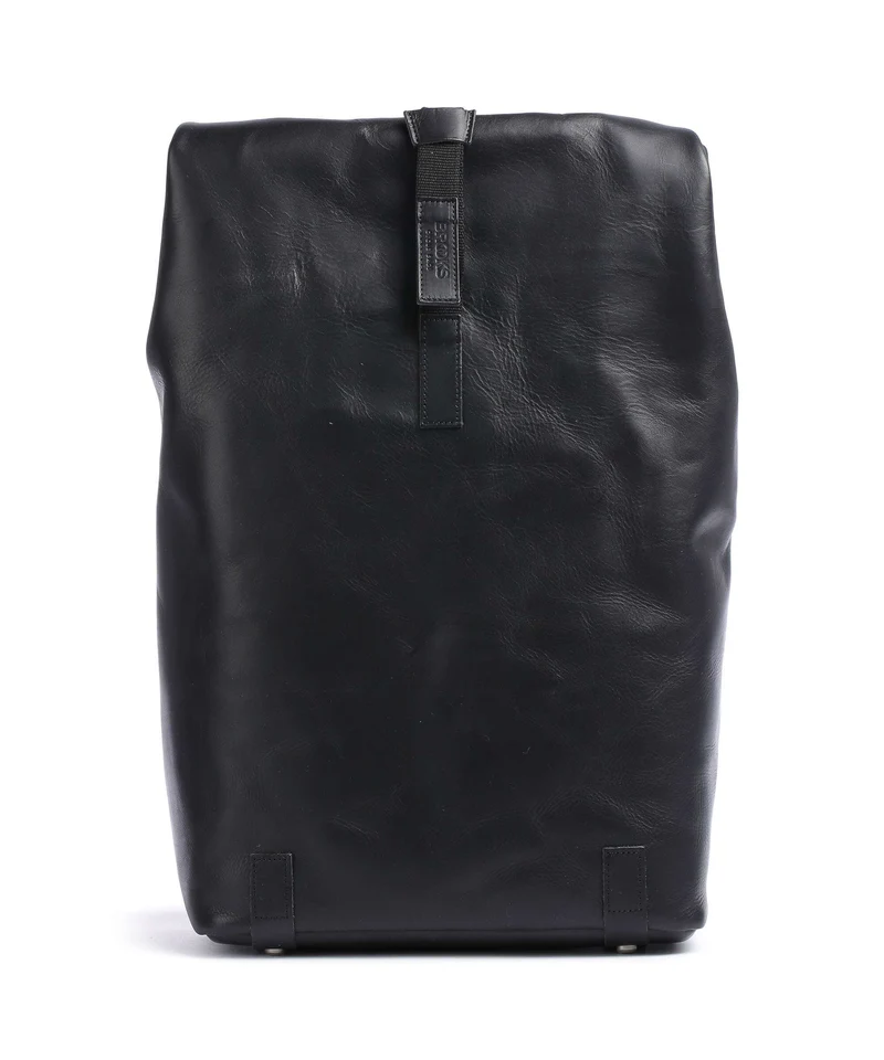 Brooks England Pickwick Leather Large Rolltop Rucksack black