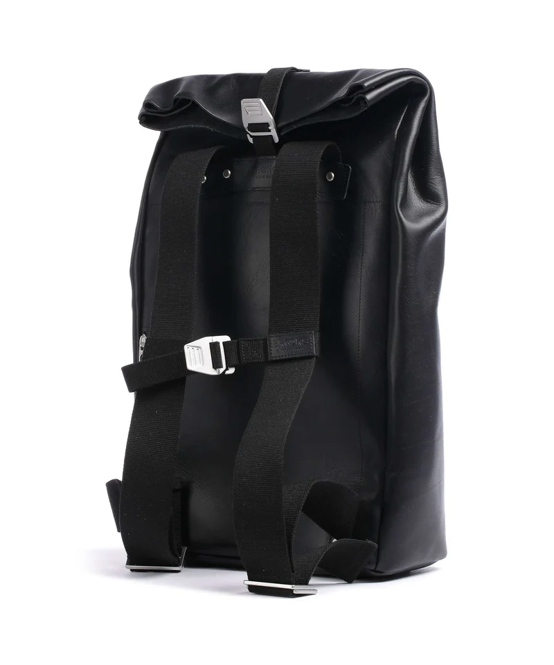 Brooks England Pickwick Leather Large Rolltop Rucksack black