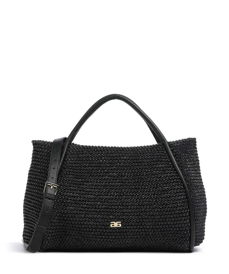 Abro Maglia Raffia Willow Handtasche black/gold