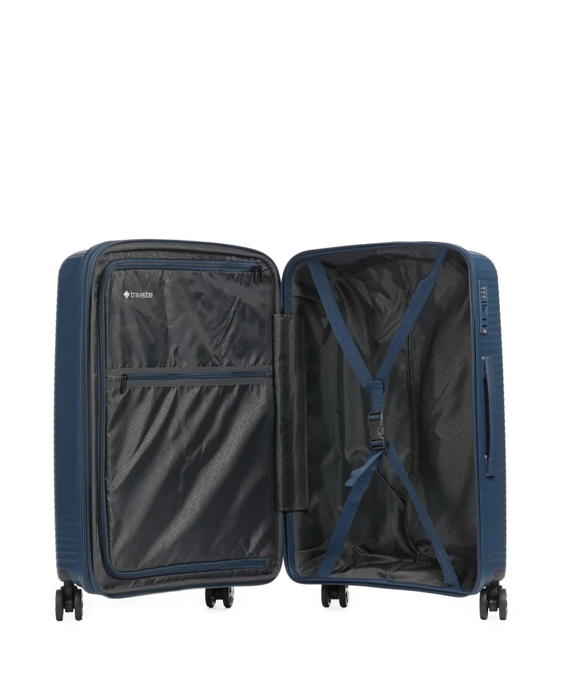 Travelite Air Stripe 4-Rollen Trolley Set navy