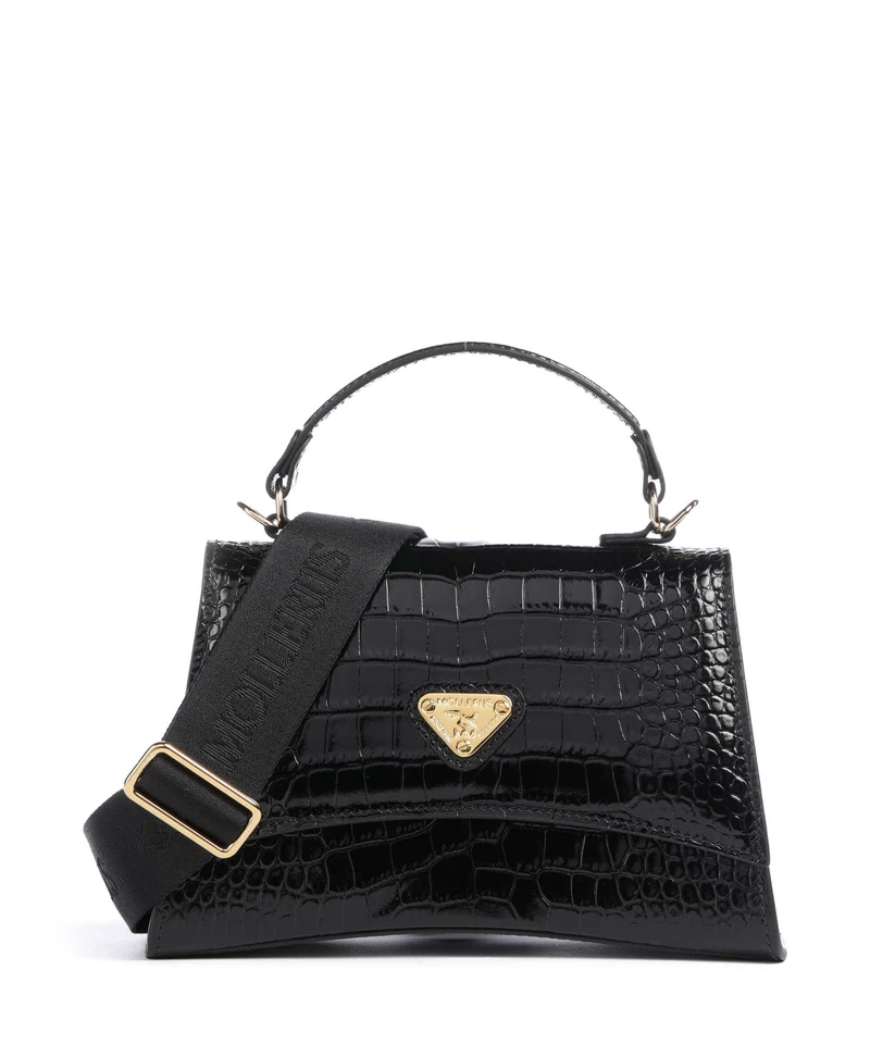 Maison Mollerus Croco Romont Handtasche classic schwarz