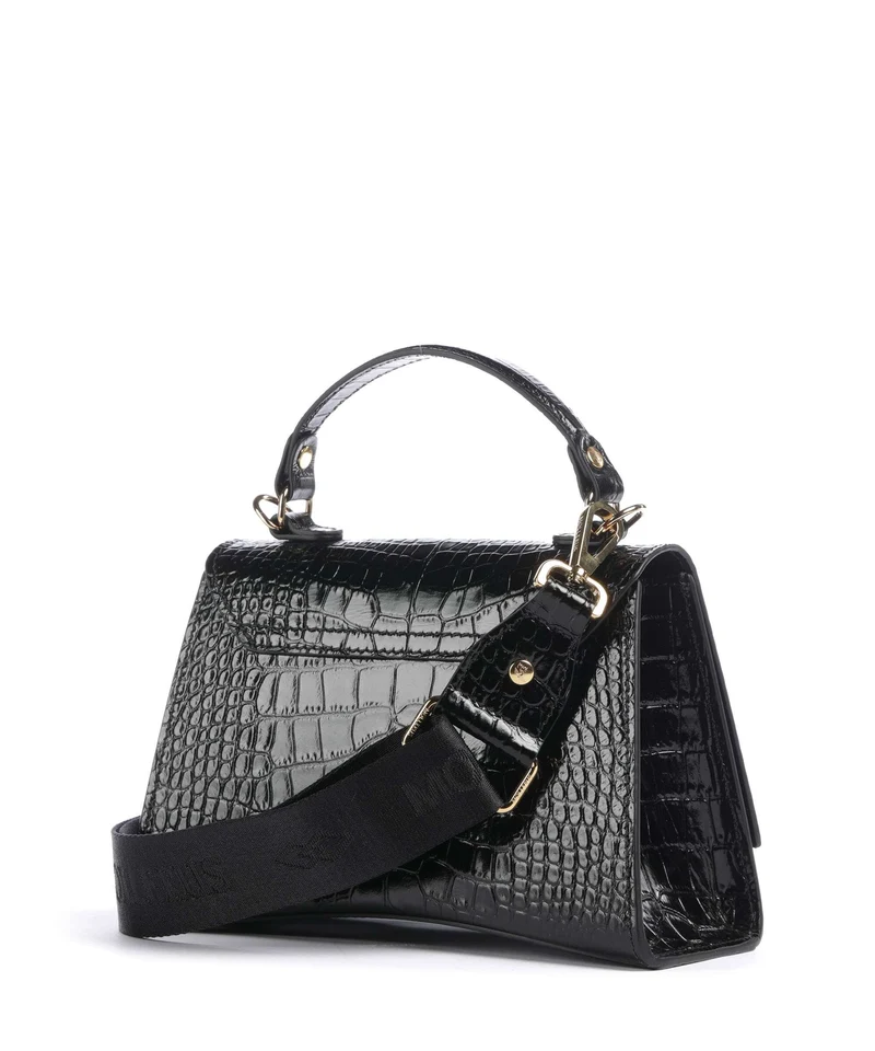 Maison Mollerus Croco Romont Handtasche classic schwarz