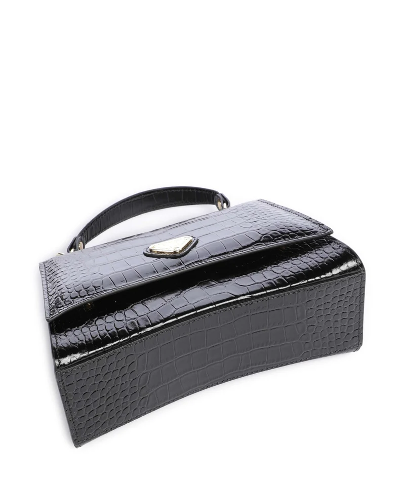 Maison Mollerus Croco Romont Handtasche classic schwarz
