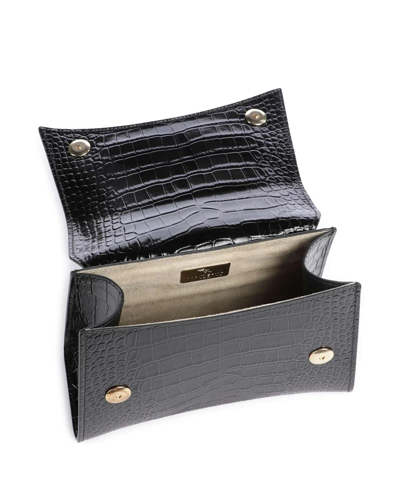 Maison Mollerus Croco Romont Handtasche classic schwarz