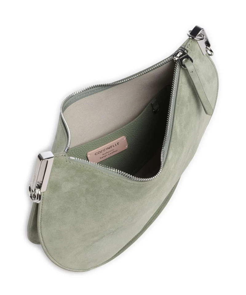 Coccinelle Sunup Suede Beuteltasche greenery