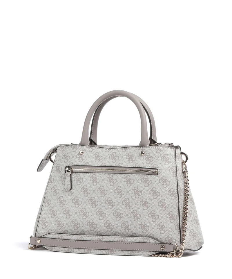 Guess Zamira Handtasche dark taupe logo