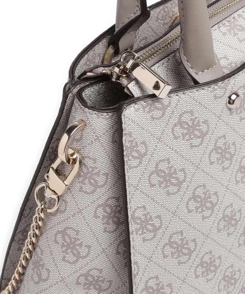 Guess Zamira Handtasche dark taupe logo