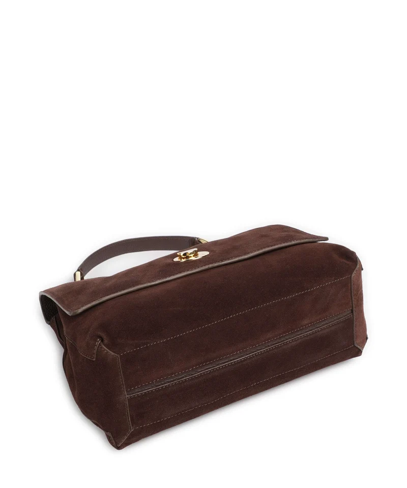 Coccinelle Liya Suede Handtasche brunette