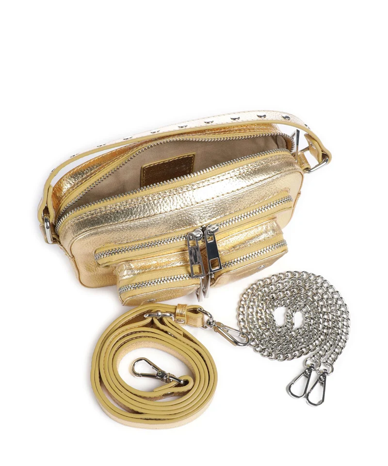 Núnoo Metallic Helena Umhängetasche light gold