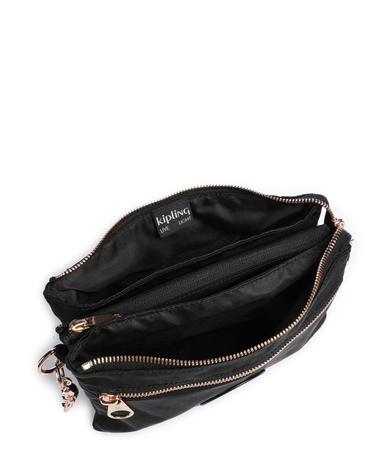 Kipling Charm Riri Zip Umhängetasche black rose spice