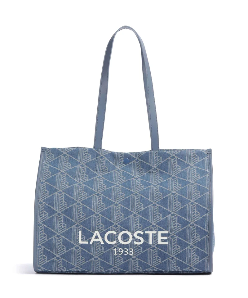 Lacoste Heritage Jacquard Shopper denim