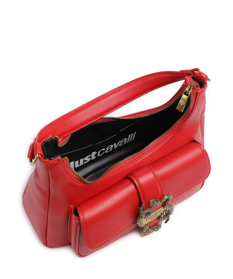 Just Cavalli Iconic Snakes Schultertasche tango red