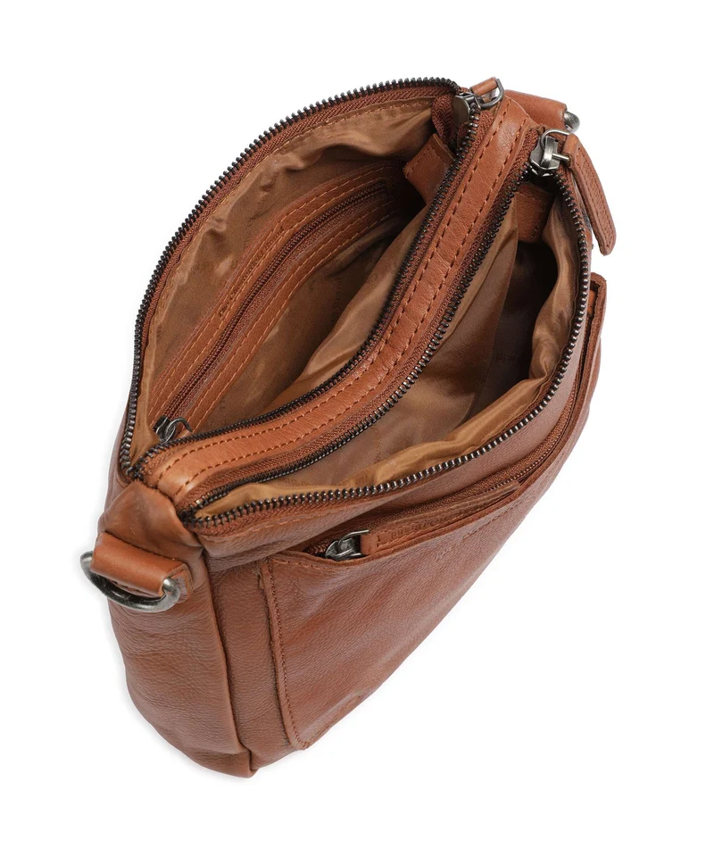 The Chesterfield Brand Washed Waxed Cow Caroline Umhängetasche cognac