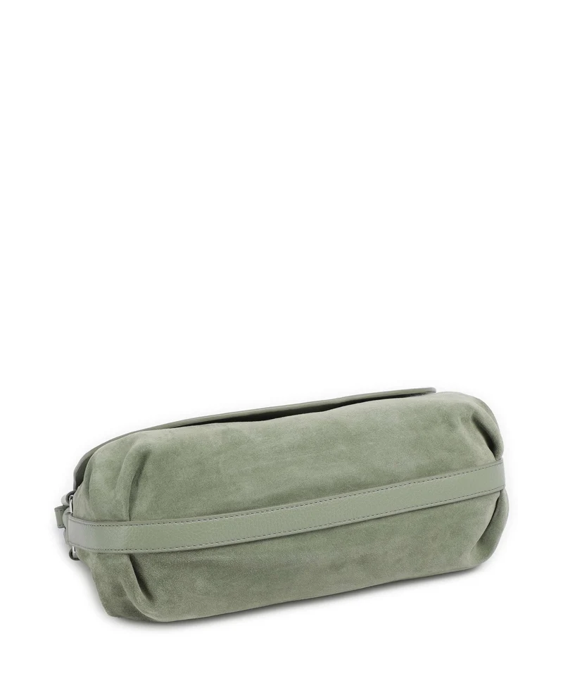 Coccinelle Rebekka Suede Schultertasche greenery