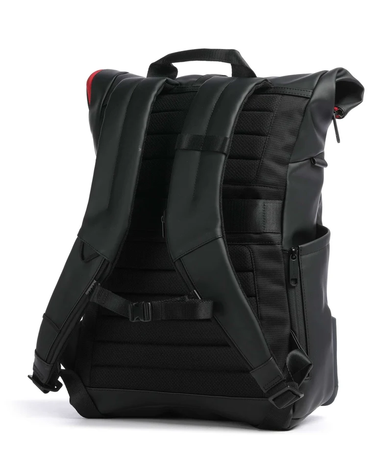Piquadro Corner Special Ducati Rolltop Rucksack black