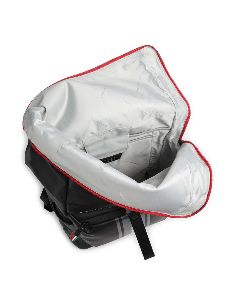 Piquadro Corner Special Ducati Rolltop Rucksack black