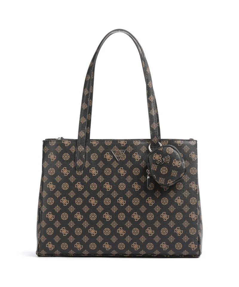 Guess Power Play Shopper mocha logo