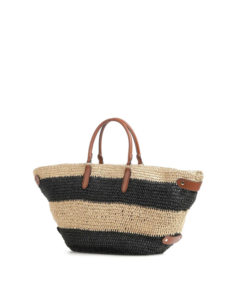 Lauren Ralph Lauren Daphney 40 Straw Handtasche natural/black/lauren tan