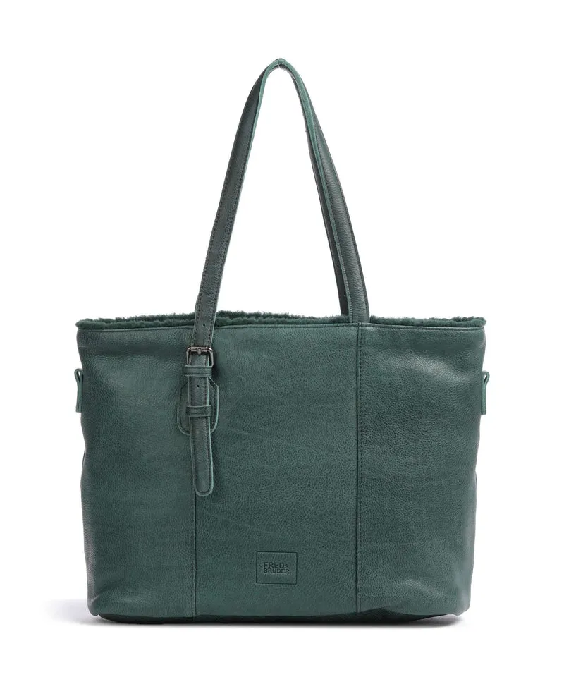 FredsBruder Inside Out Shopper petrol green