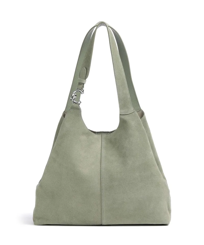 Coccinelle C-Easy Suede Beuteltasche greenery