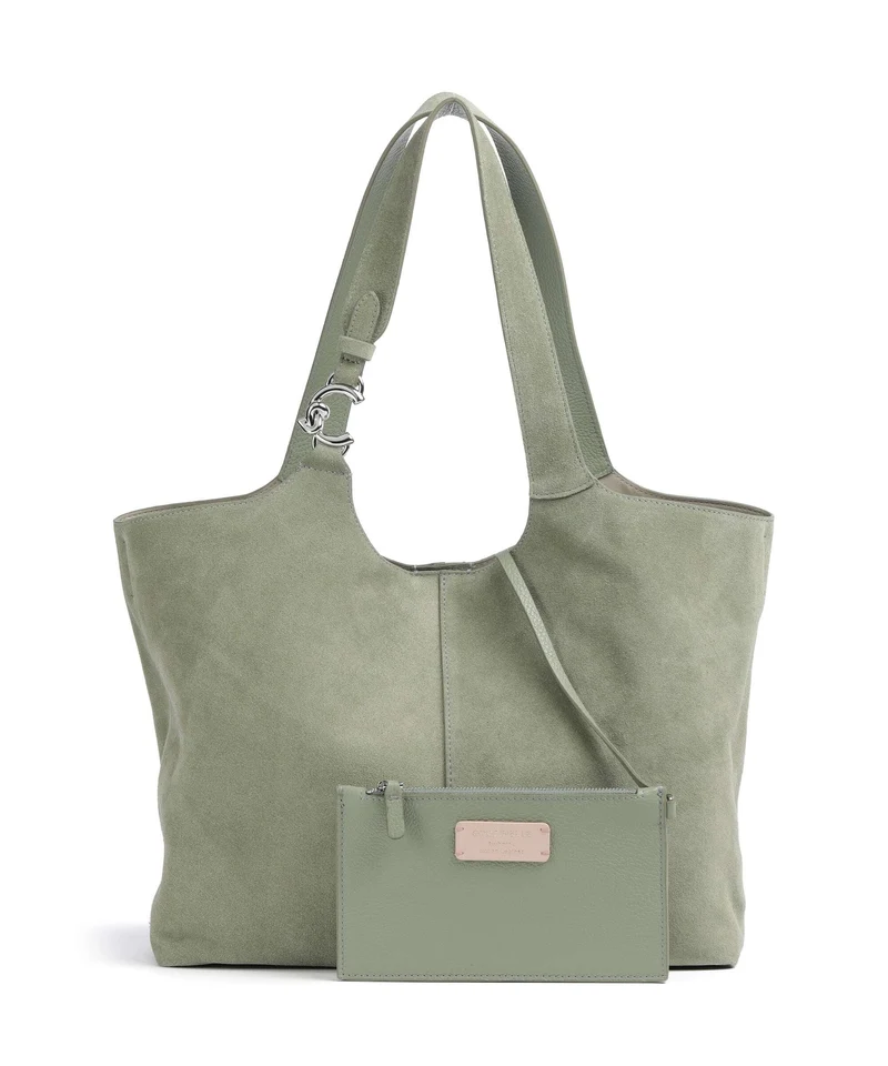 Coccinelle C-Easy Suede Beuteltasche greenery