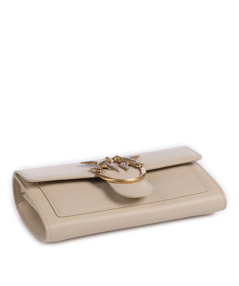 Pinko Love One Geldbörse beige/grigio fumo/antique gold