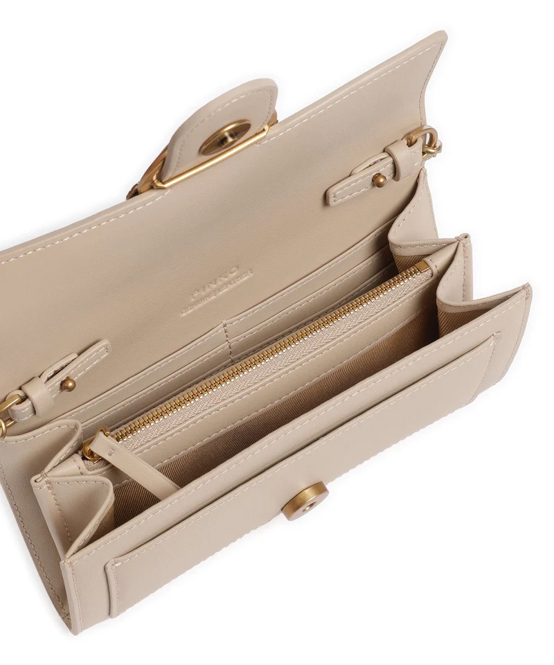 Pinko Love One Geldbörse beige/grigio fumo/antique gold