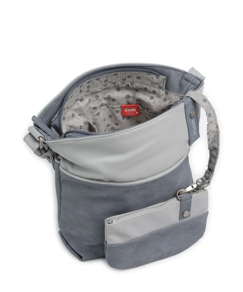 Zwei Jana J10 Schultertasche nubuk sky