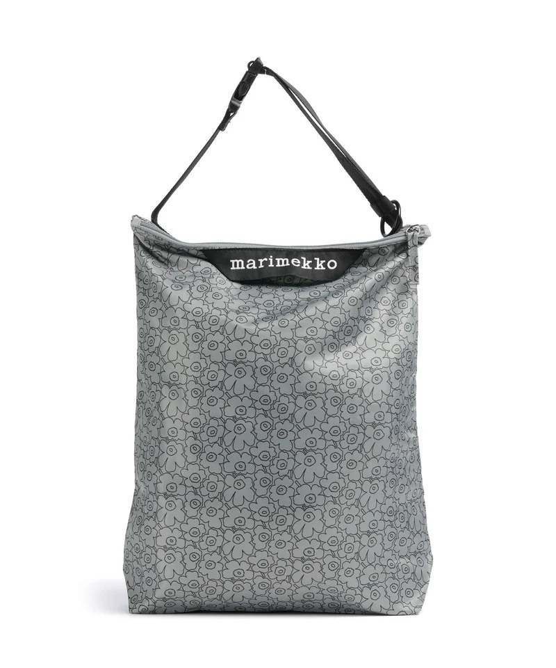 Marimekko Neat Unikko Piirto M Beuteltasche grey/black