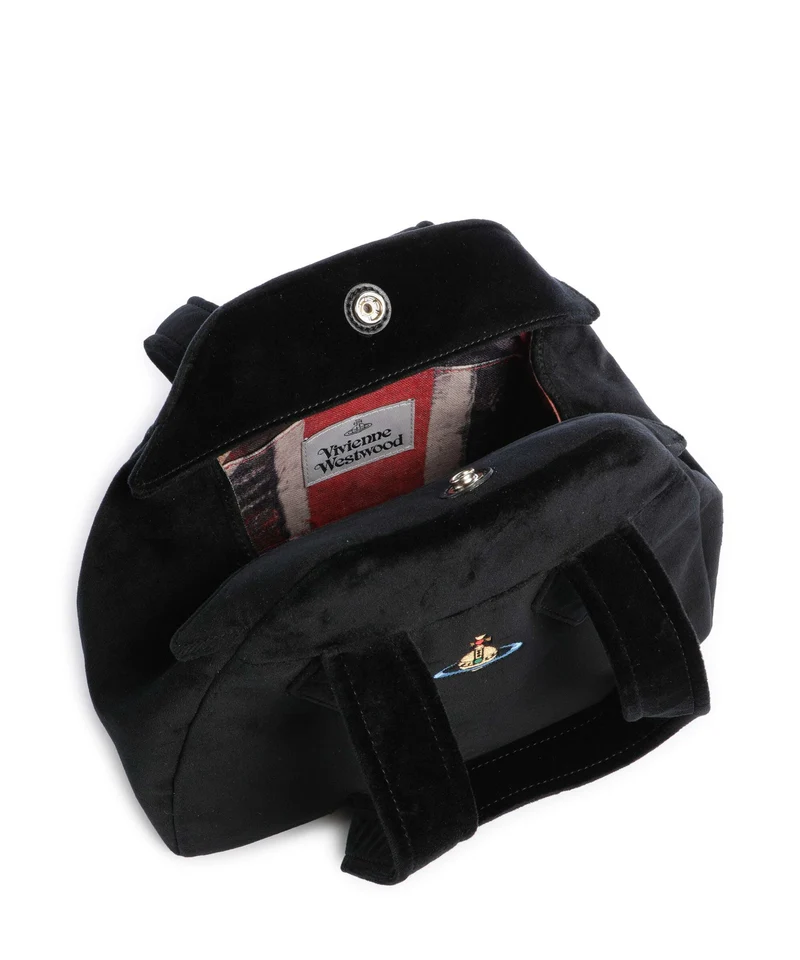 Vivienne Westwood Archive Velvet Medium Handtasche black