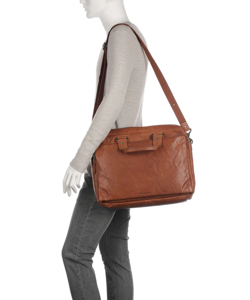 Spikes & Sparrow Bronco Aktentasche brandy