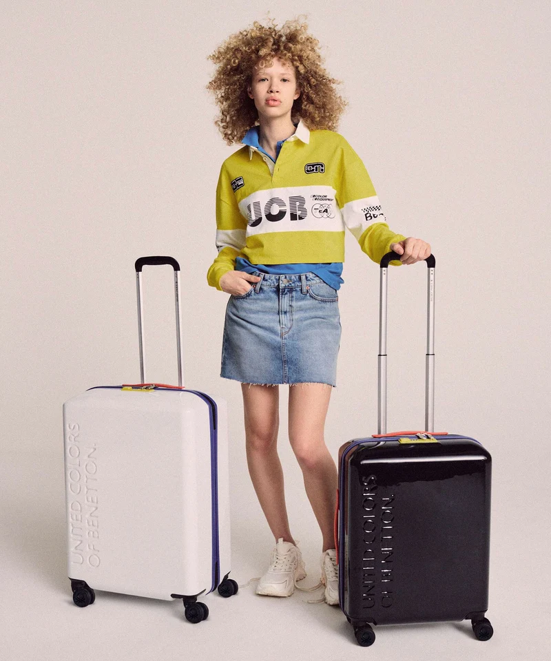 Delsey Paris x United Colors of Benetton United 4-Rollen Trolley white