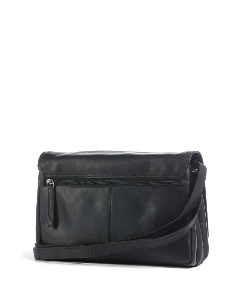 The Chesterfield Brand Wax Pull Up Cow Laverton Umhängetasche black