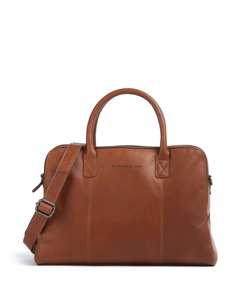 The Chesterfield Brand Wax Pull Up Cow Layton Handtasche cognac