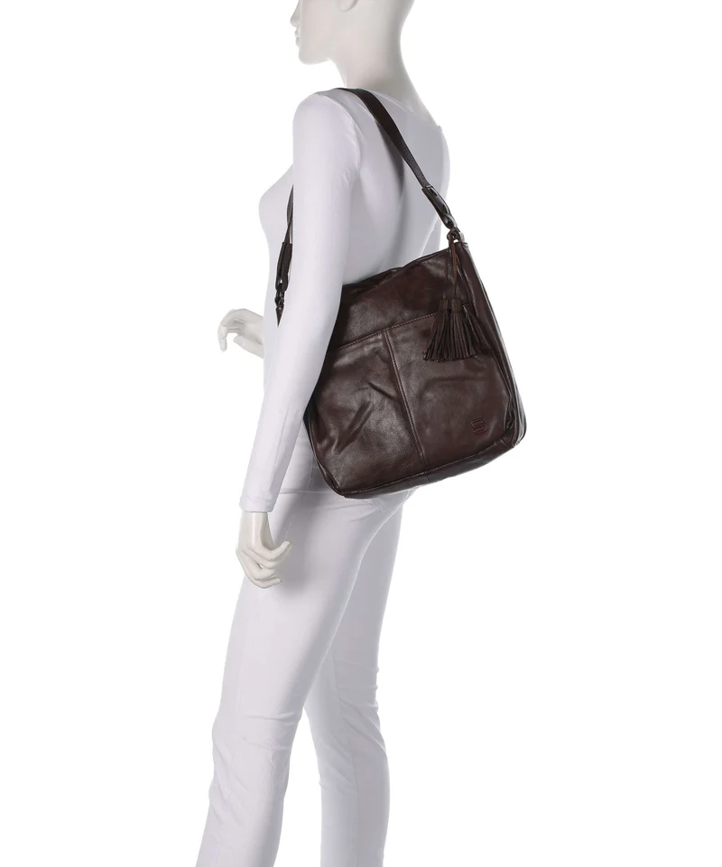 Spikes & Sparrow Apache Saar Schultertasche dark brown