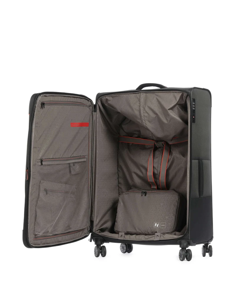 Travelite Crosslite 4-Rollen Trolley oliv