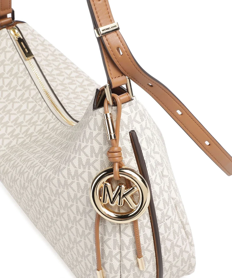 Michael Kors Nolita Medium Beuteltasche vanilla/acorn