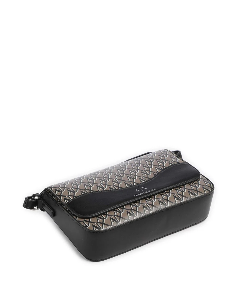 Armani Exchange Wave Monogram Umhängetasche brown bass/black