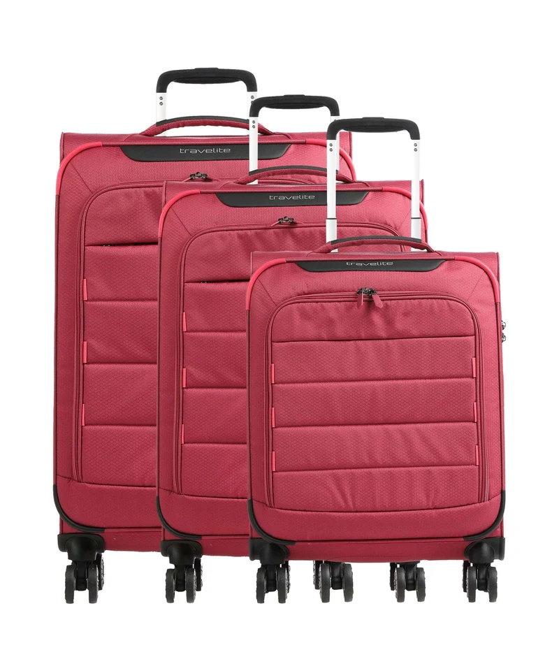 Travelite Skaii 4-Rollen Trolley Set abendrot