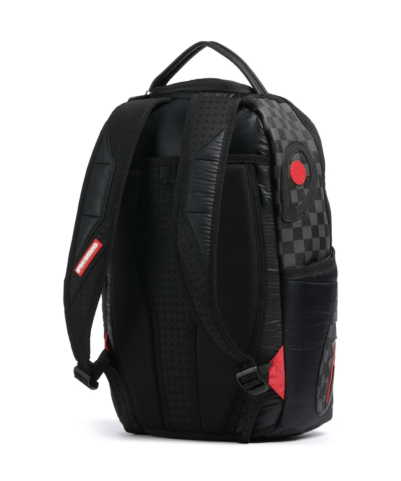 Sprayground Black Puffer Check Rucksack black/grey