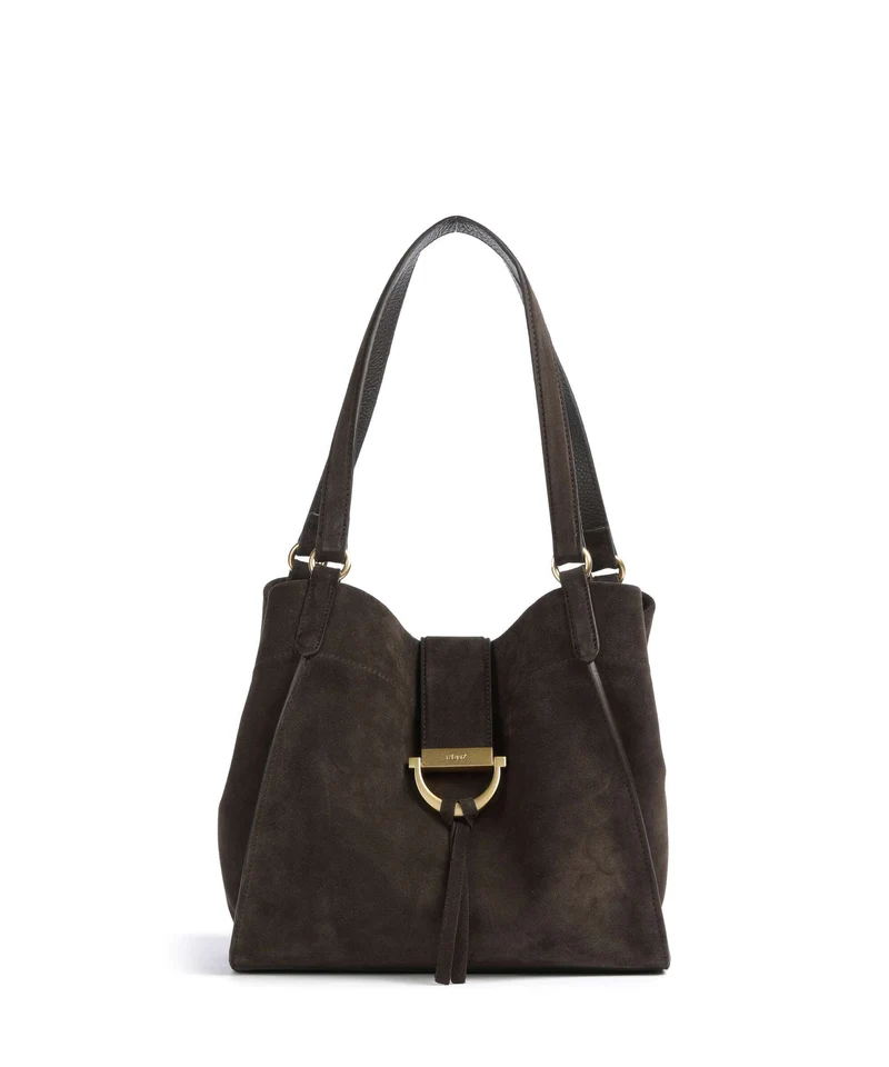 Abro Suede Temi Shopper dark brown
