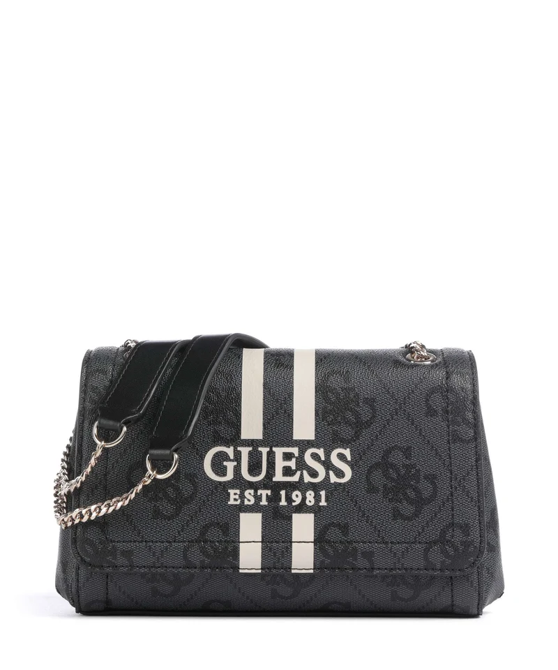 Guess Noelle 4G Logo Schultertasche coal logo