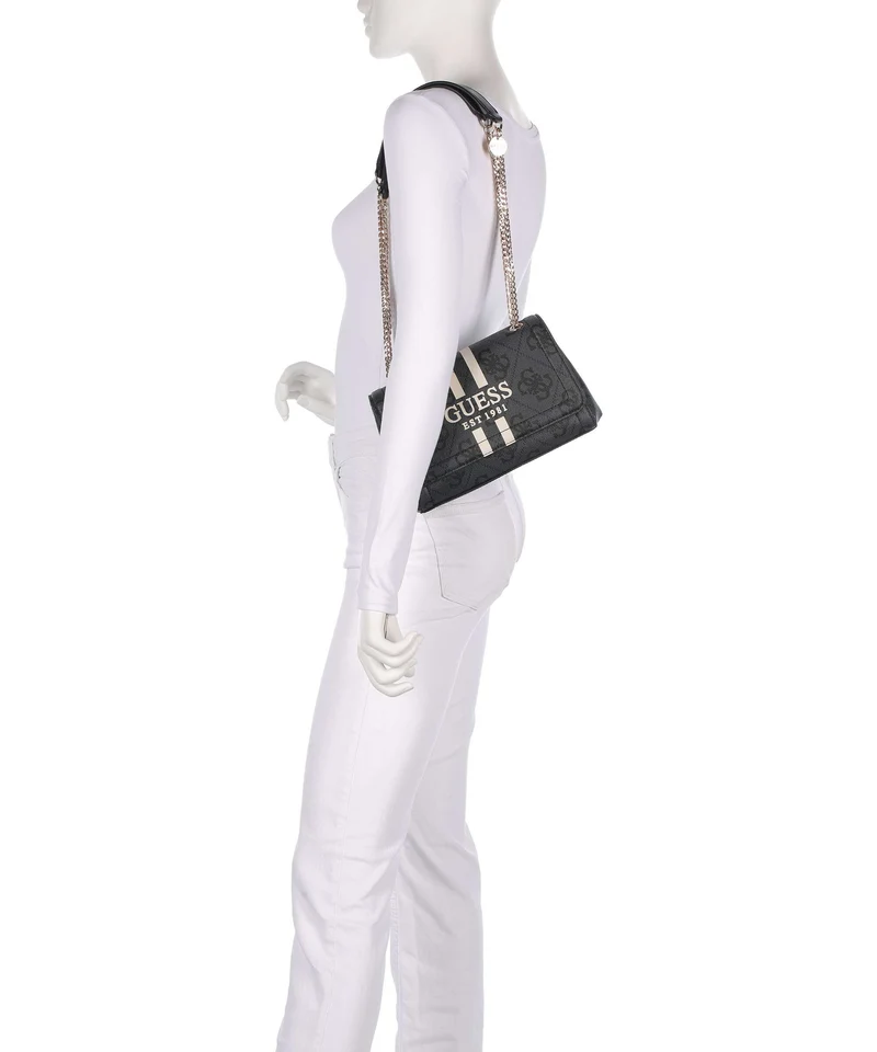 Guess Noelle 4G Logo Schultertasche coal logo