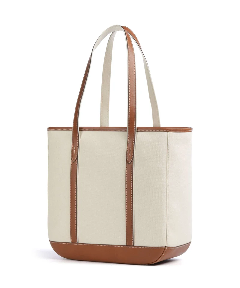 Polo Ralph Lauren Canvas Medium Shopper ecru/cuoio
