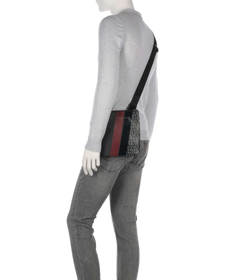 Armani Exchange Dylan Umhängetasche black/pomegranate/black shiny