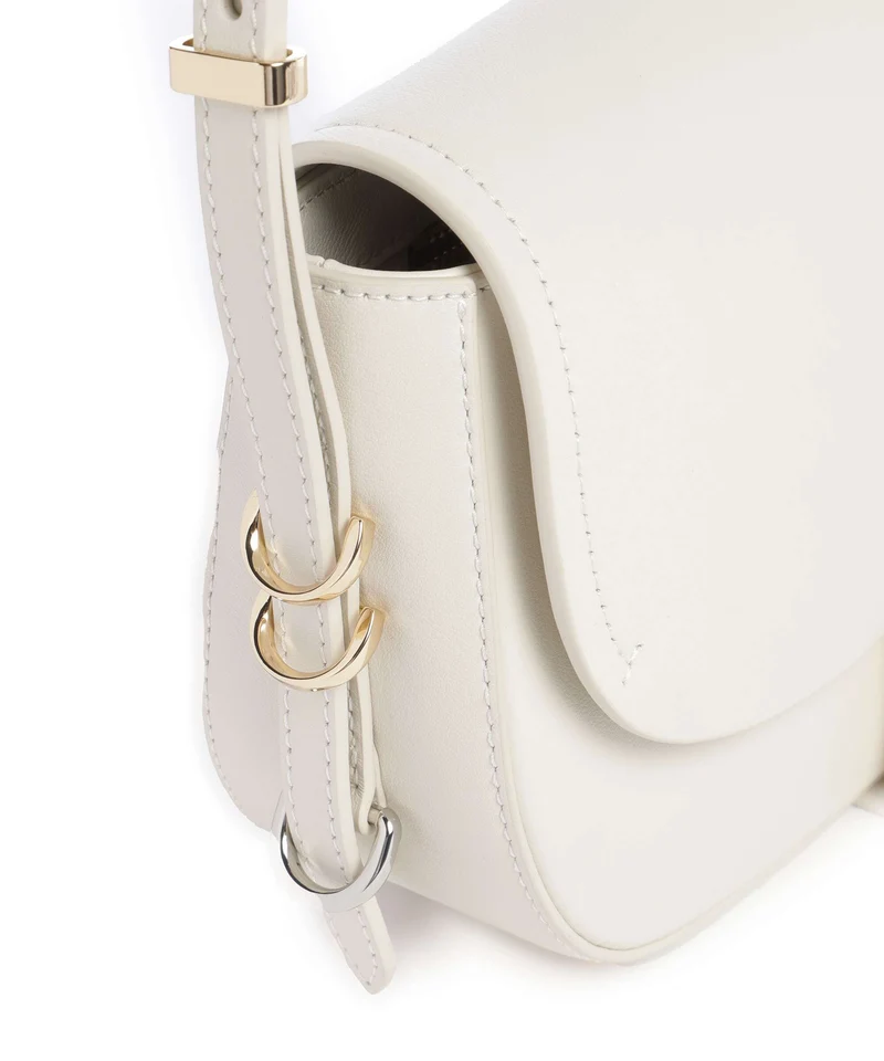 Pinko Saddle Mini Umhängetasche bianco seta/gold/nike